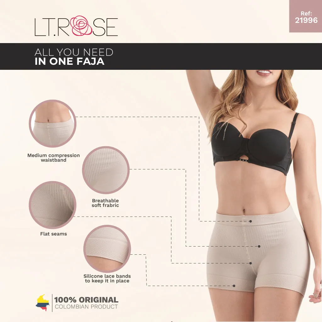 Mid Thigh Tummy Control Shaping Shorts for Fupa Laty Rose 21996