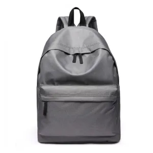 Miss Lulu Classic Large Capacity Unisex Everyday Backpack - Durable and Stylish Grey Polyester Bag for Work, School, and Travel