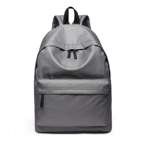 Miss Lulu Classic Large Capacity Unisex Everyday Backpack - Durable and Stylish Grey Polyester Bag for Work, School, and Travel