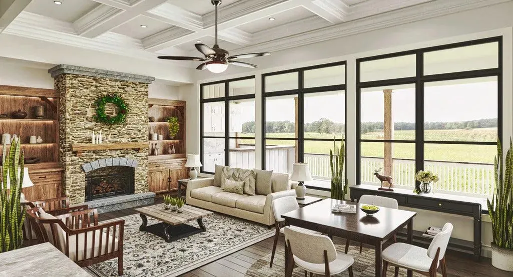 Modern home with three bedrooms, bonus room, and spacious layout.