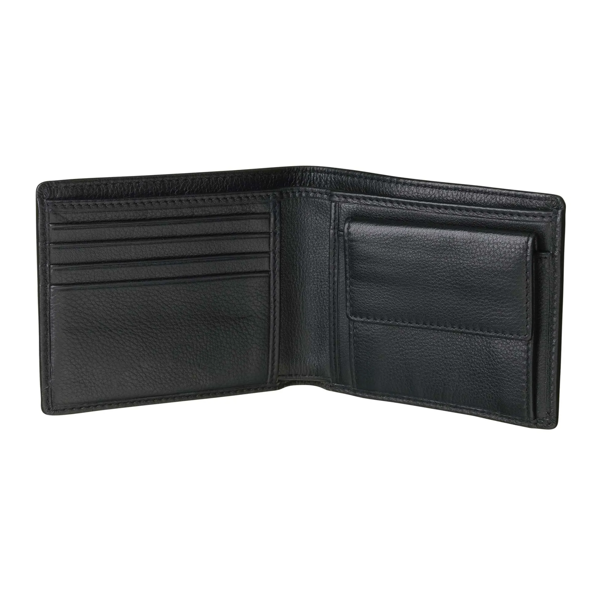 'Moneda' Coin Wallet - Black Leather