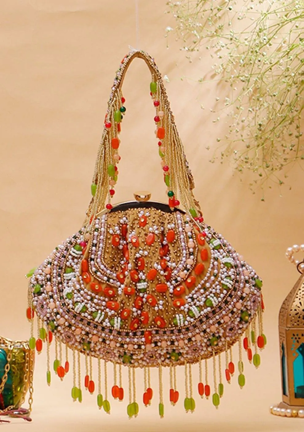 Multicolor Designer Clutch Bag