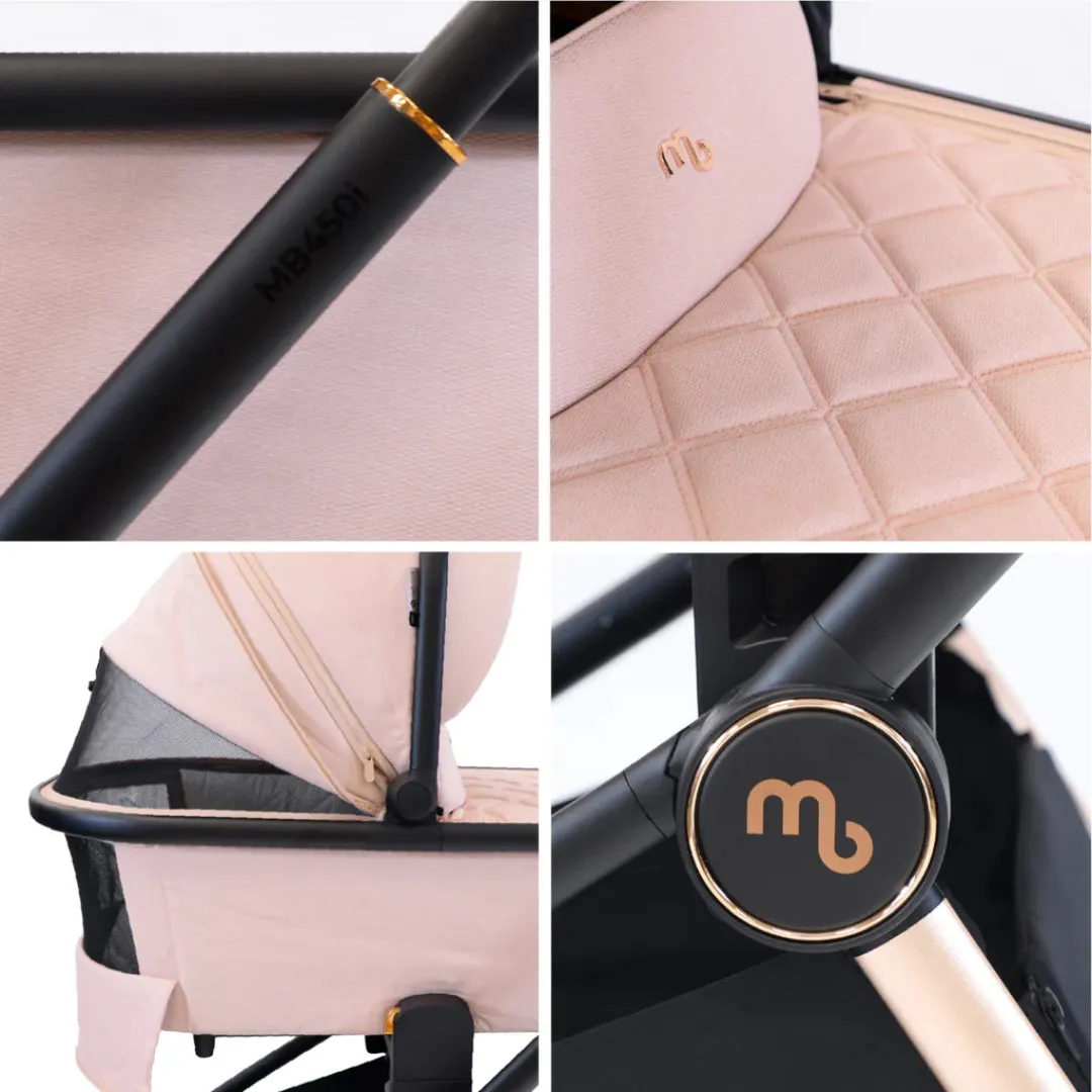 My Babiie MB450i 3-in-1 Travel System with Base - Pastel Pink