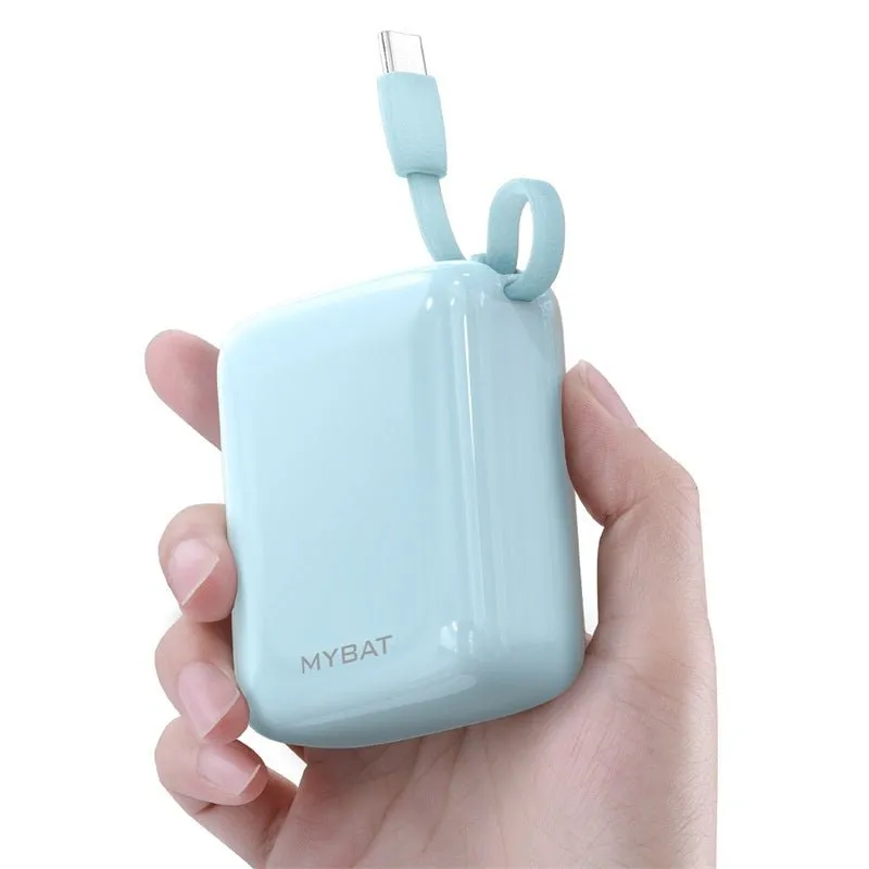 MyBat 10000mAh PowerLoop Power Bank with USB-C Cable - Pink