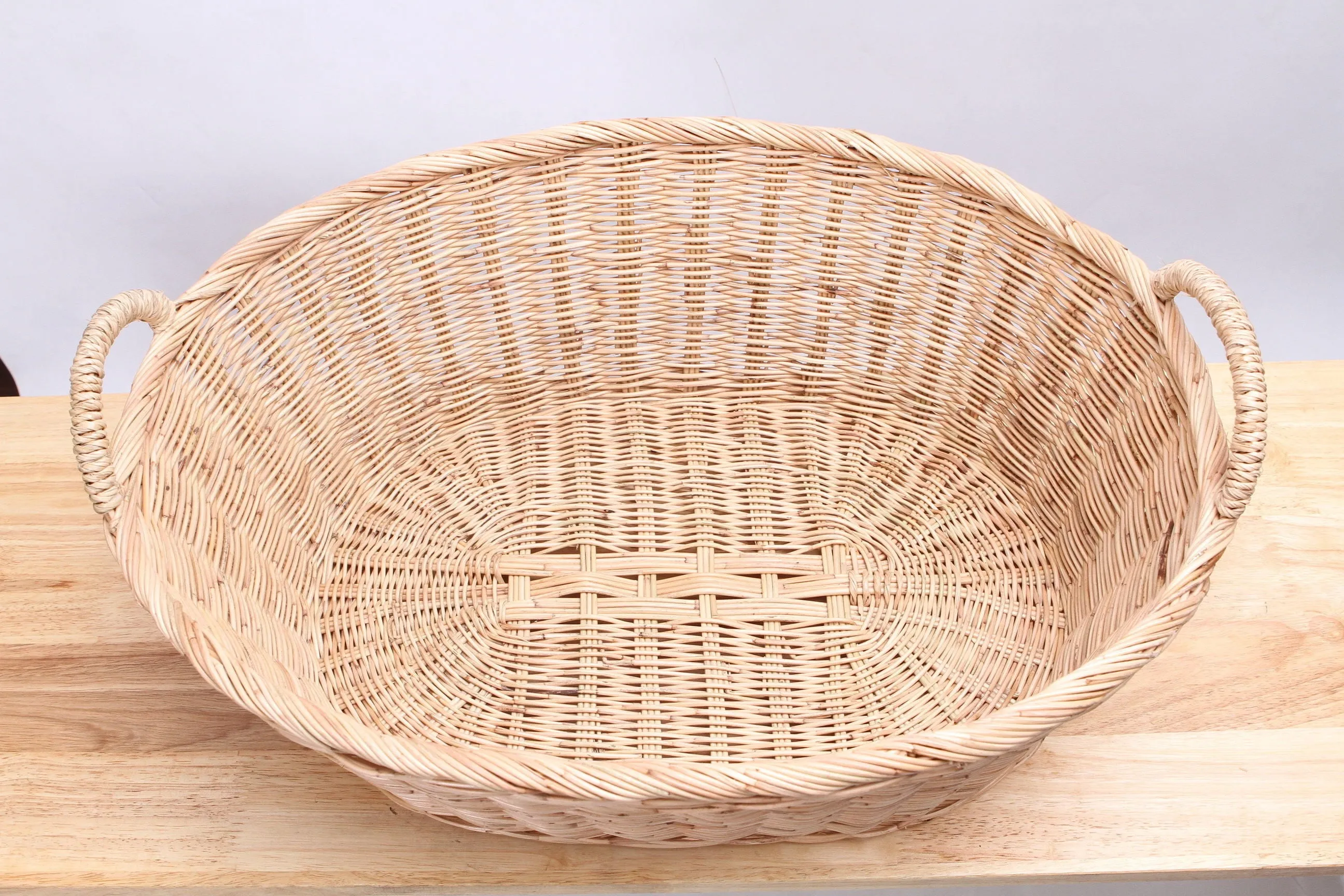 Natural Wicker Basket (Short) (L)