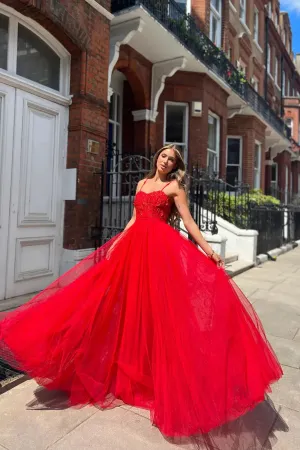Nicoletta lace bodice full tulle skirt ball gown JX6075