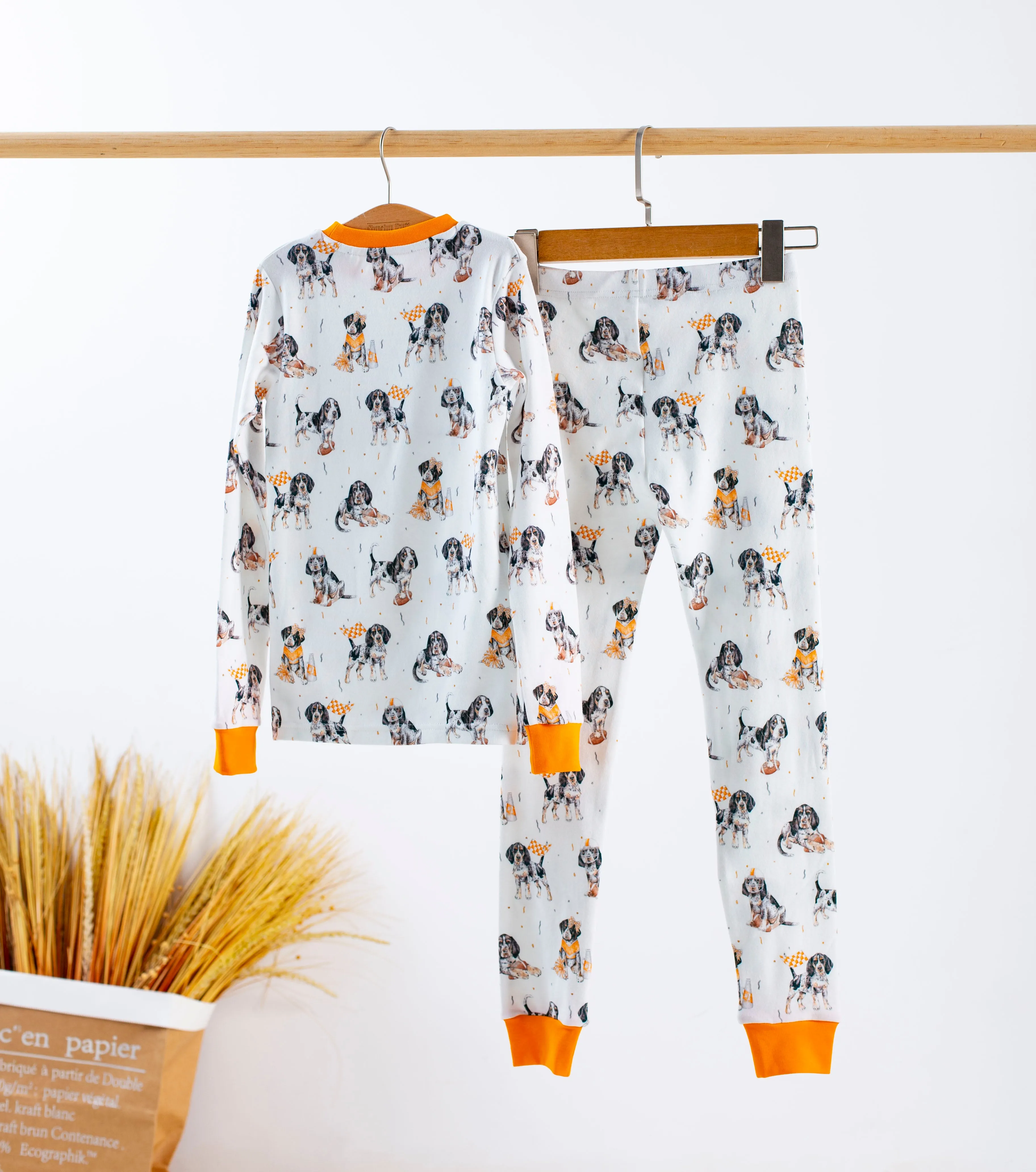 Nola Tawk Long Sleeve Organic Cotton PJ Set - Tennessee’s Most Valuable Pup