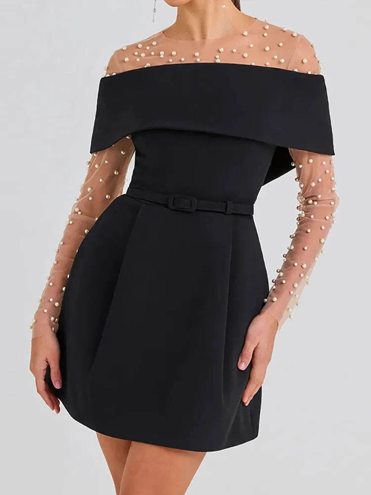 Off-Shoulder Party Mini Dress for Weddings