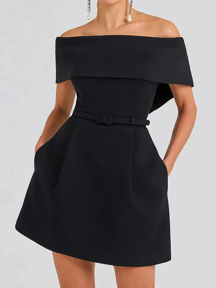 Off-Shoulder Party Mini Dress for Weddings