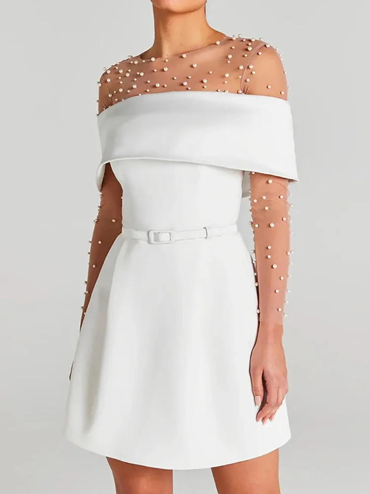 Off-Shoulder Party Mini Dress for Weddings