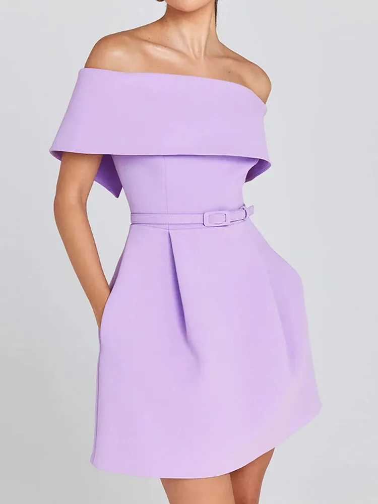 Off-Shoulder Party Mini Dress for Weddings