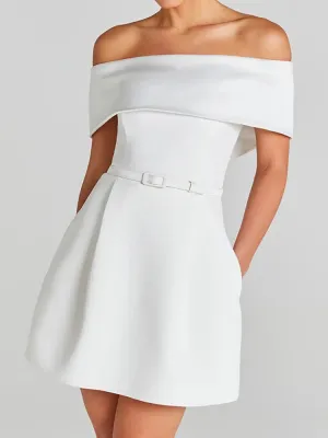 Off-Shoulder Party Mini Dress for Weddings