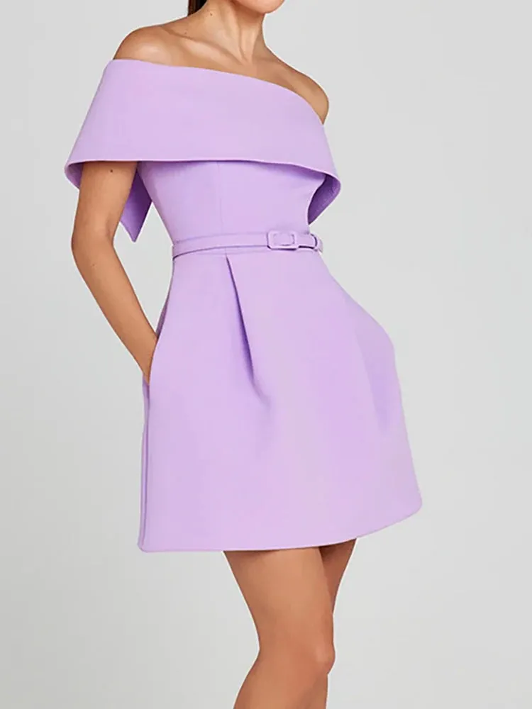Off-Shoulder Party Mini Dress for Weddings