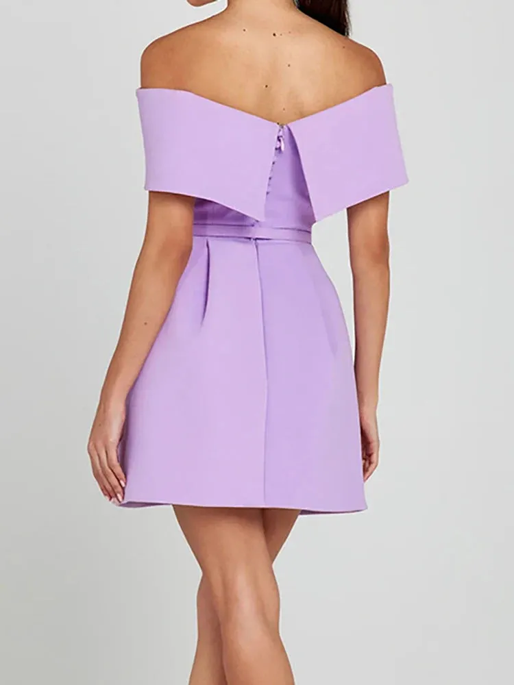 Off-Shoulder Party Mini Dress for Weddings