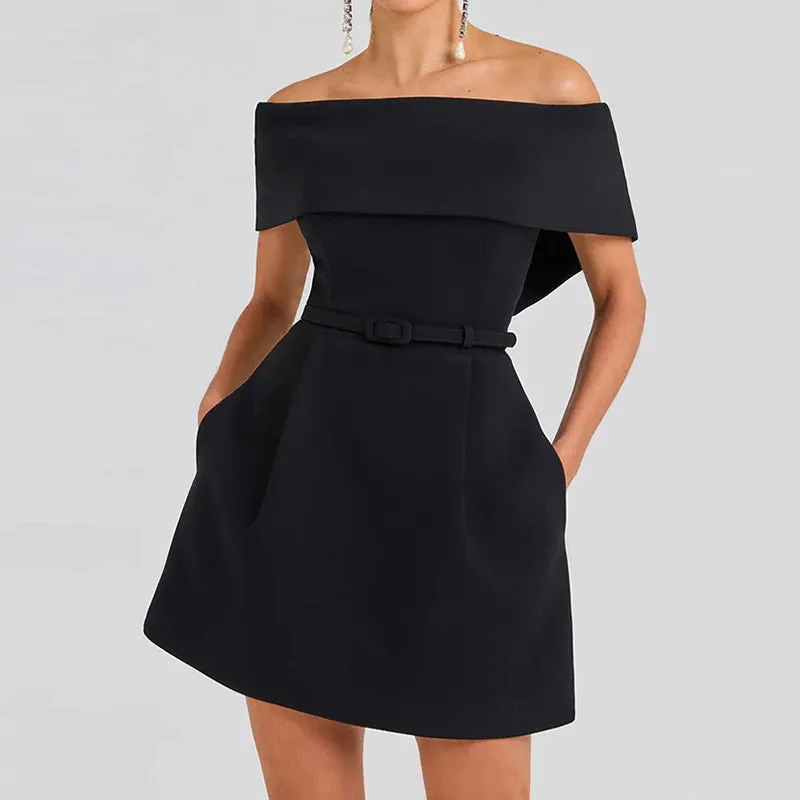 Off-Shoulder Party Mini Dress for Weddings