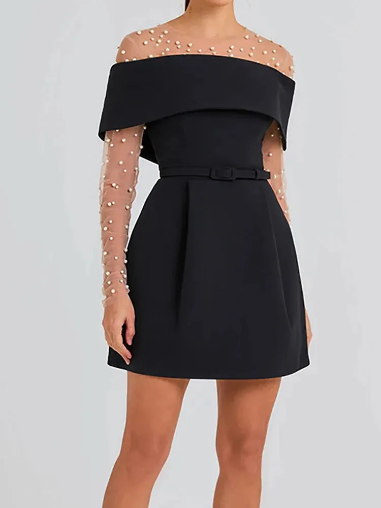 Off-Shoulder Party Mini Dress for Weddings