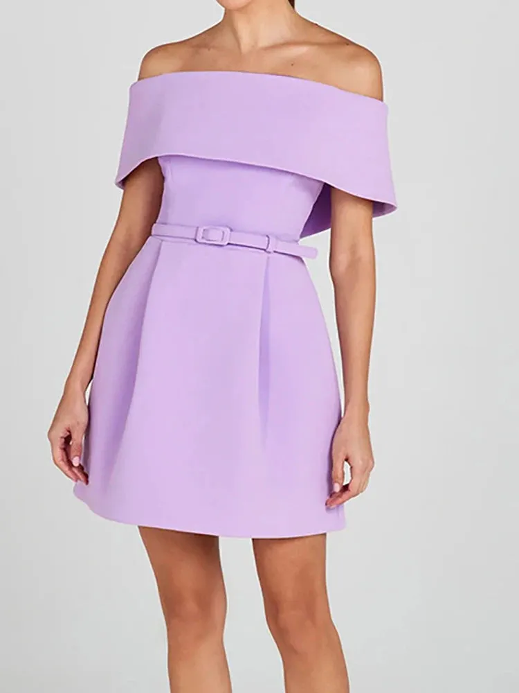 Off-Shoulder Party Mini Dress for Weddings