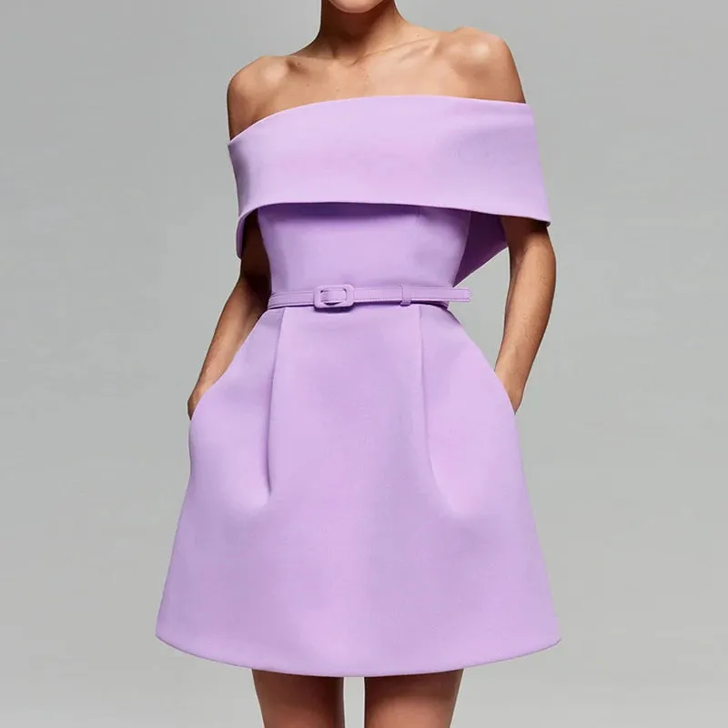 Off-Shoulder Party Mini Dress for Weddings