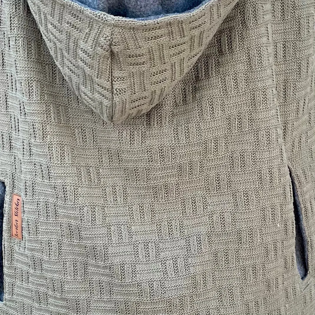 Olive Check Knitted - Sweater Knit Carrier Cover