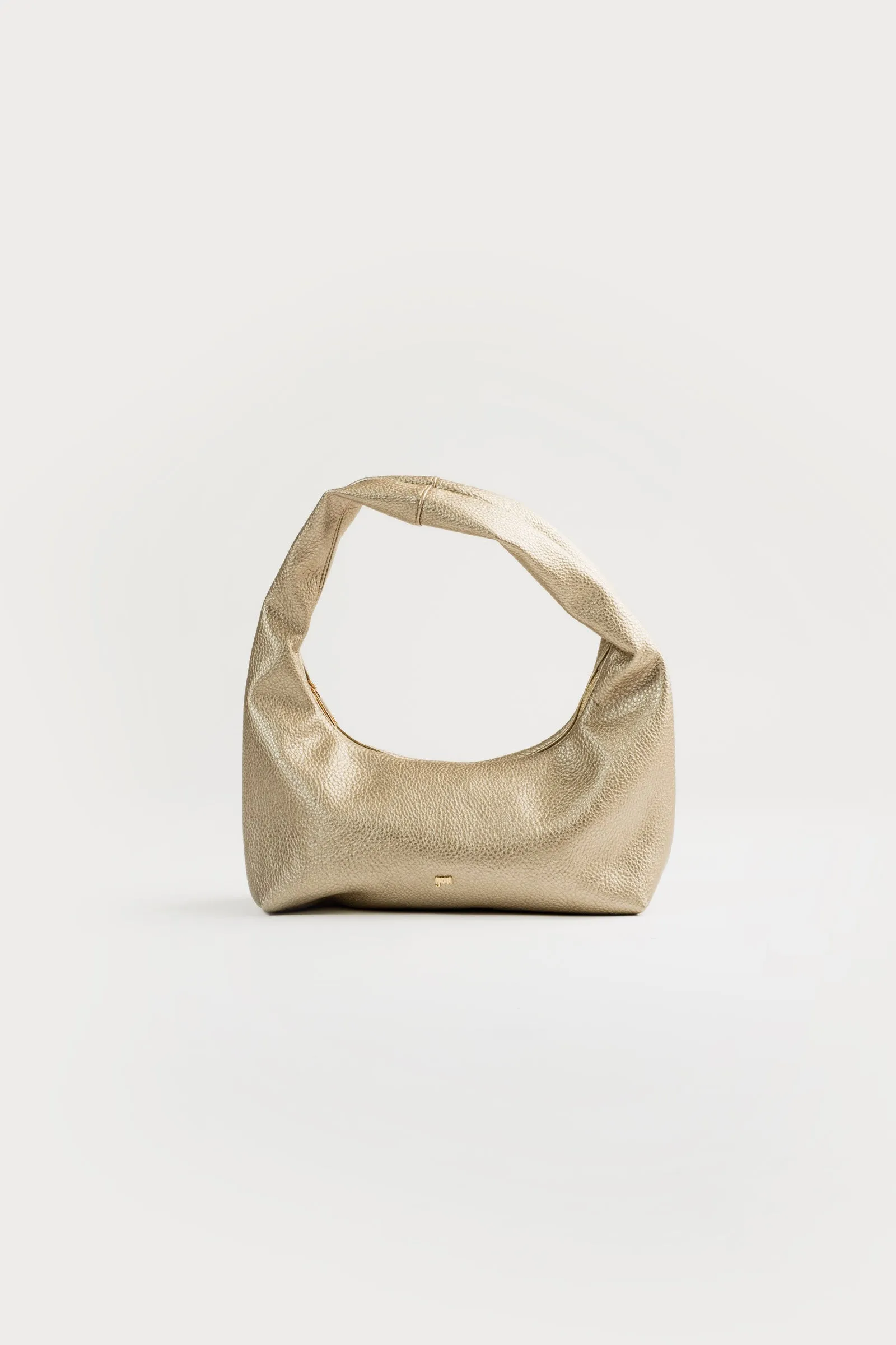 [ON HAND] Small Hobo Bag in Gold (Heavy Pebbled)