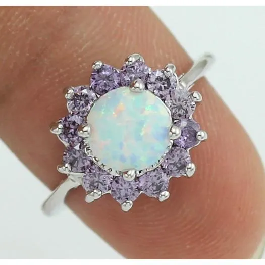 Opal Amethyst Ring