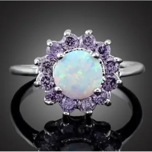 Opal Amethyst Ring