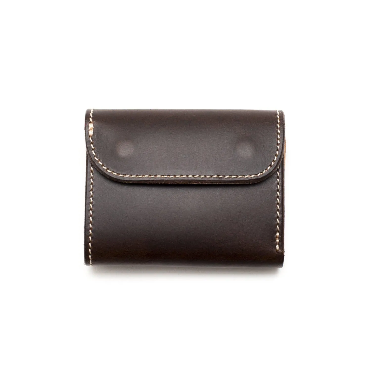 Opus Japan Mini Tri-Fold Wallet Dark Brown