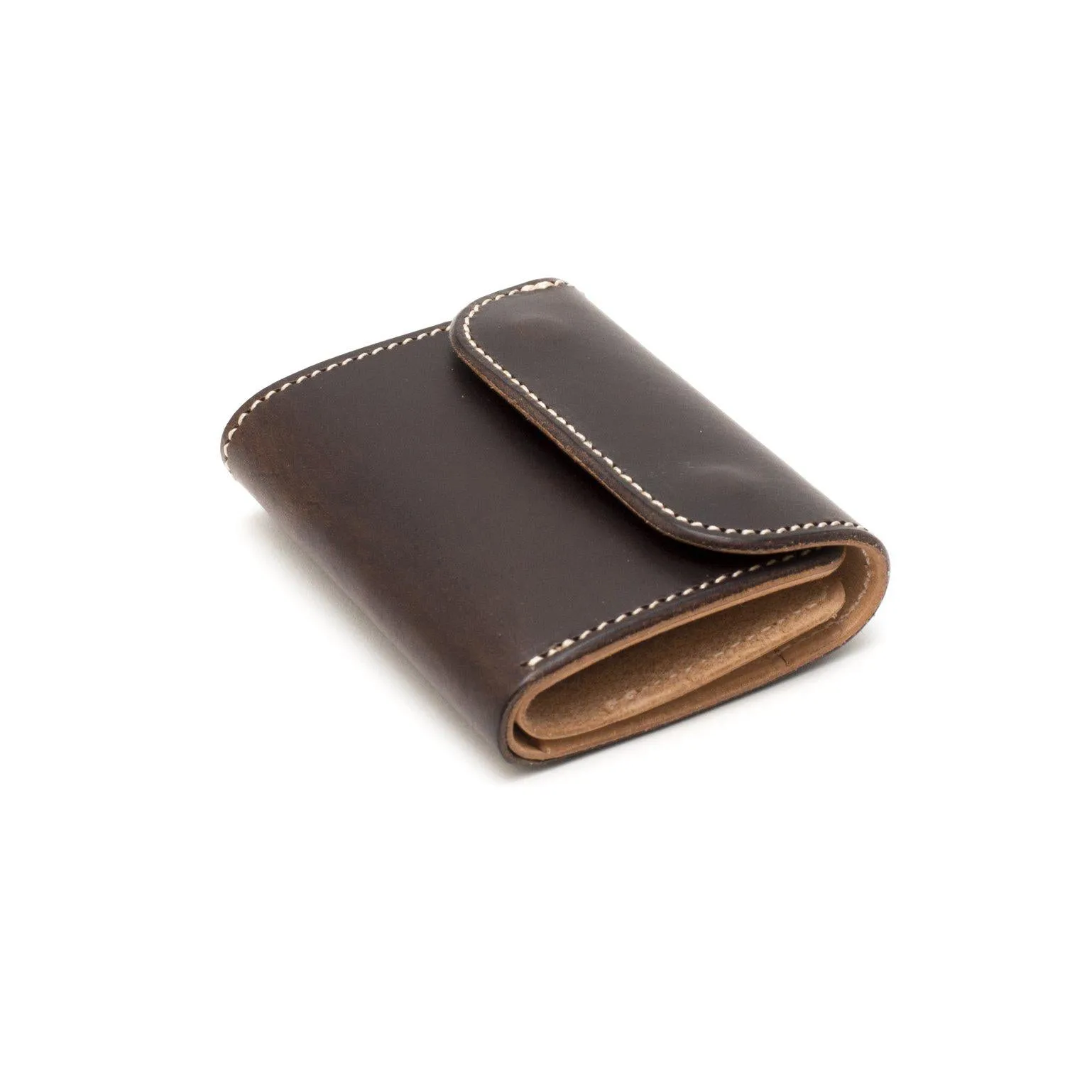 Opus Japan Mini Tri-Fold Wallet Dark Brown