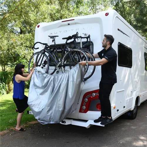 Oxford Aquatex Touring Premium Rack-Mounted Bike Cover for 3-4 Bikes - Includes Storage Bag