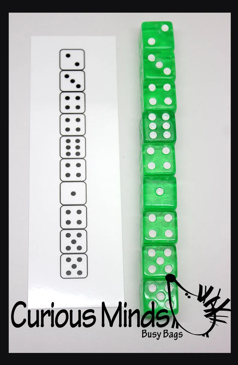 PDF DOWNLOAD -  Dice Patterns - Number Learning Activity / Puzzle