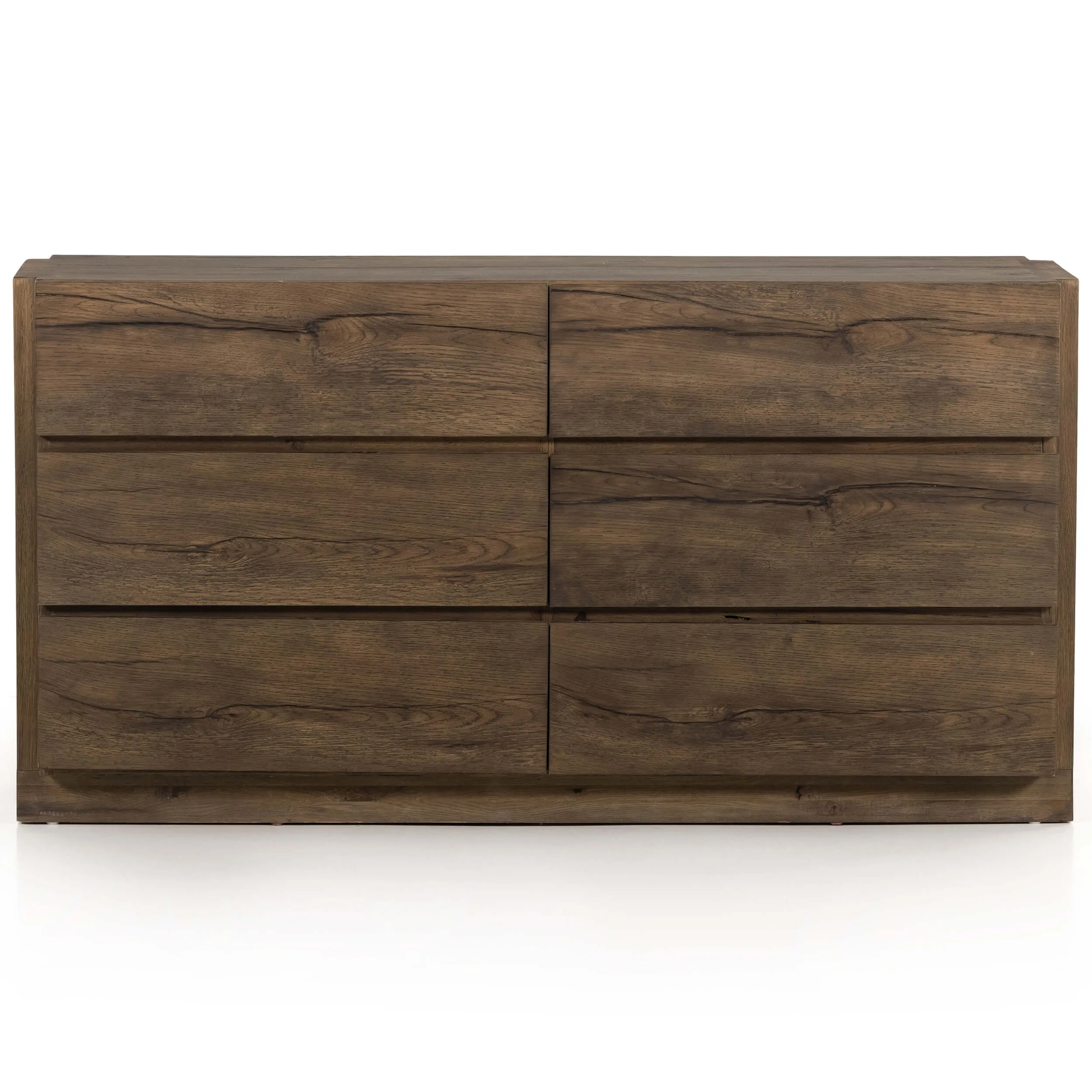 Perrin 6 Drawers Dresser, Rustic Fawn