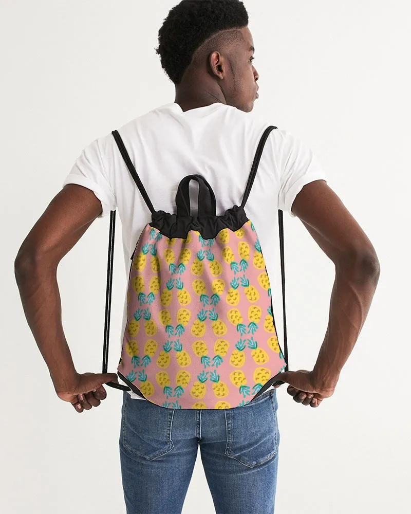 Pineapple Twin Canvas Drawstring Bag