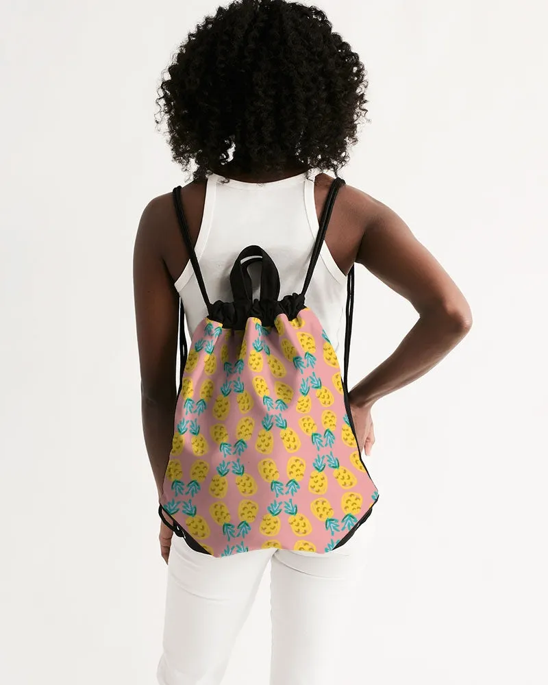 Pineapple Twin Canvas Drawstring Bag
