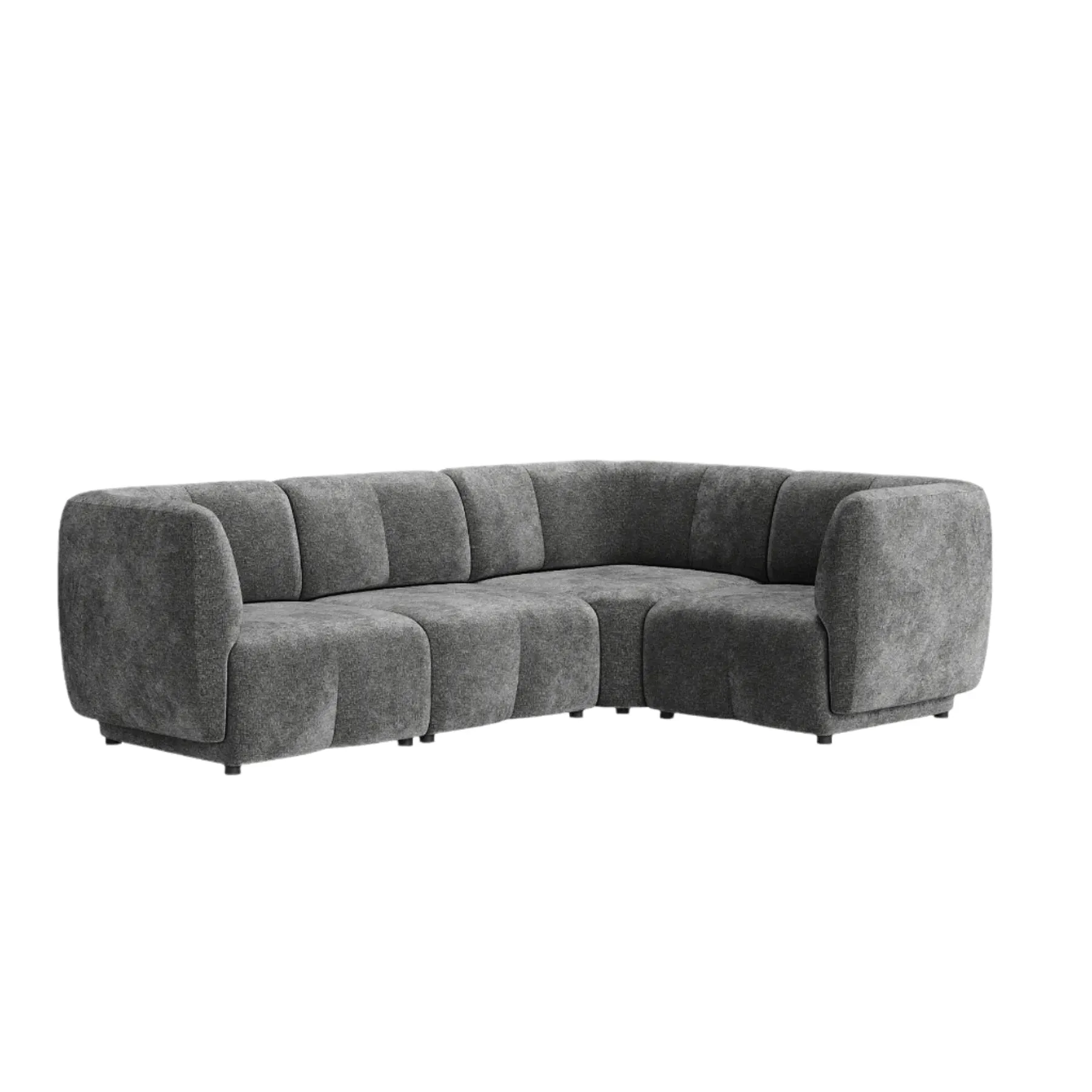 Plum RHF Chaise Sofa - City Grey