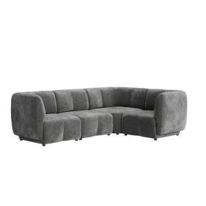 Plum RHF Chaise Sofa - City Grey