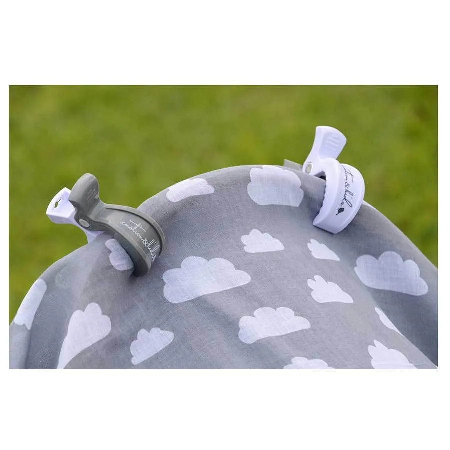 Pram Clip Pack - Black & White (2pc)
