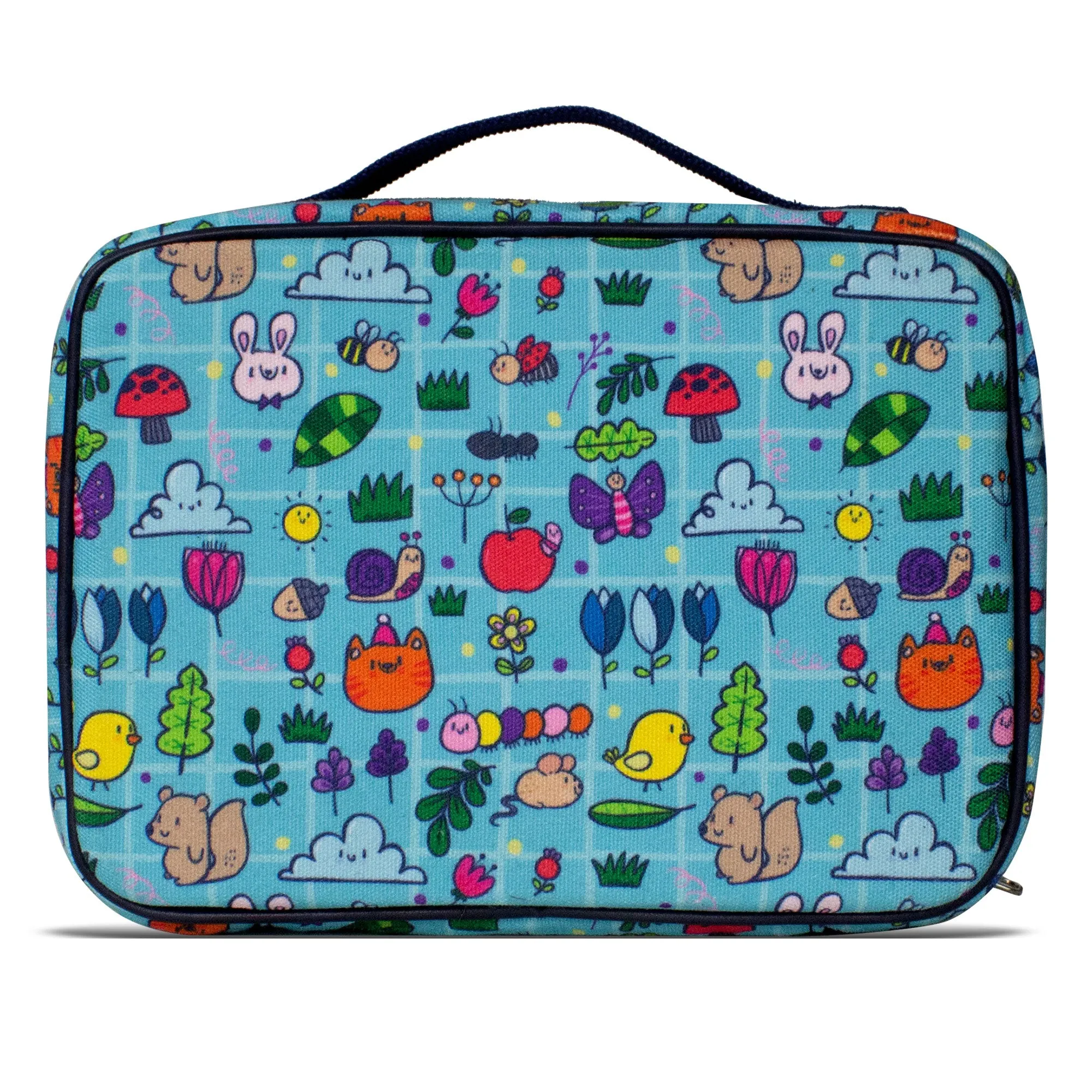 Printed Lunch Bag (Blue)