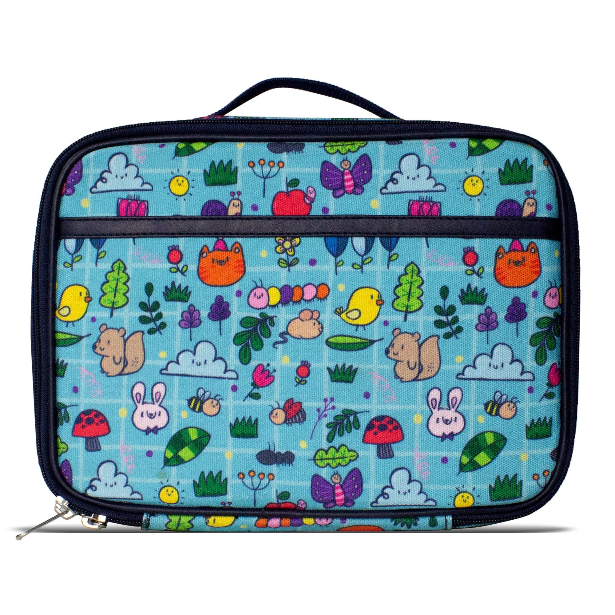 Printed Lunch Bag (Blue)