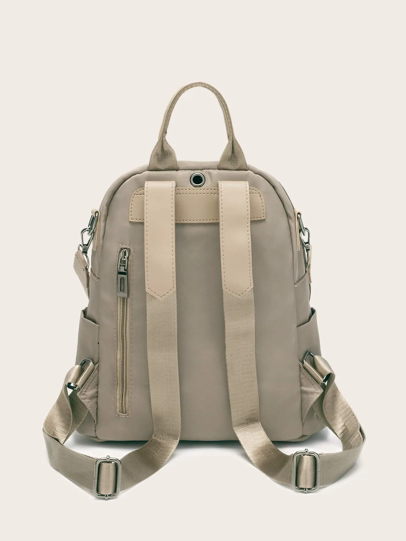 PU Panel Backpack With Detachable Backpack
