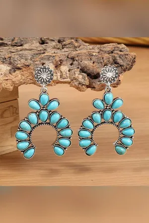 Pumpkin Blossom Turquoise Earrings