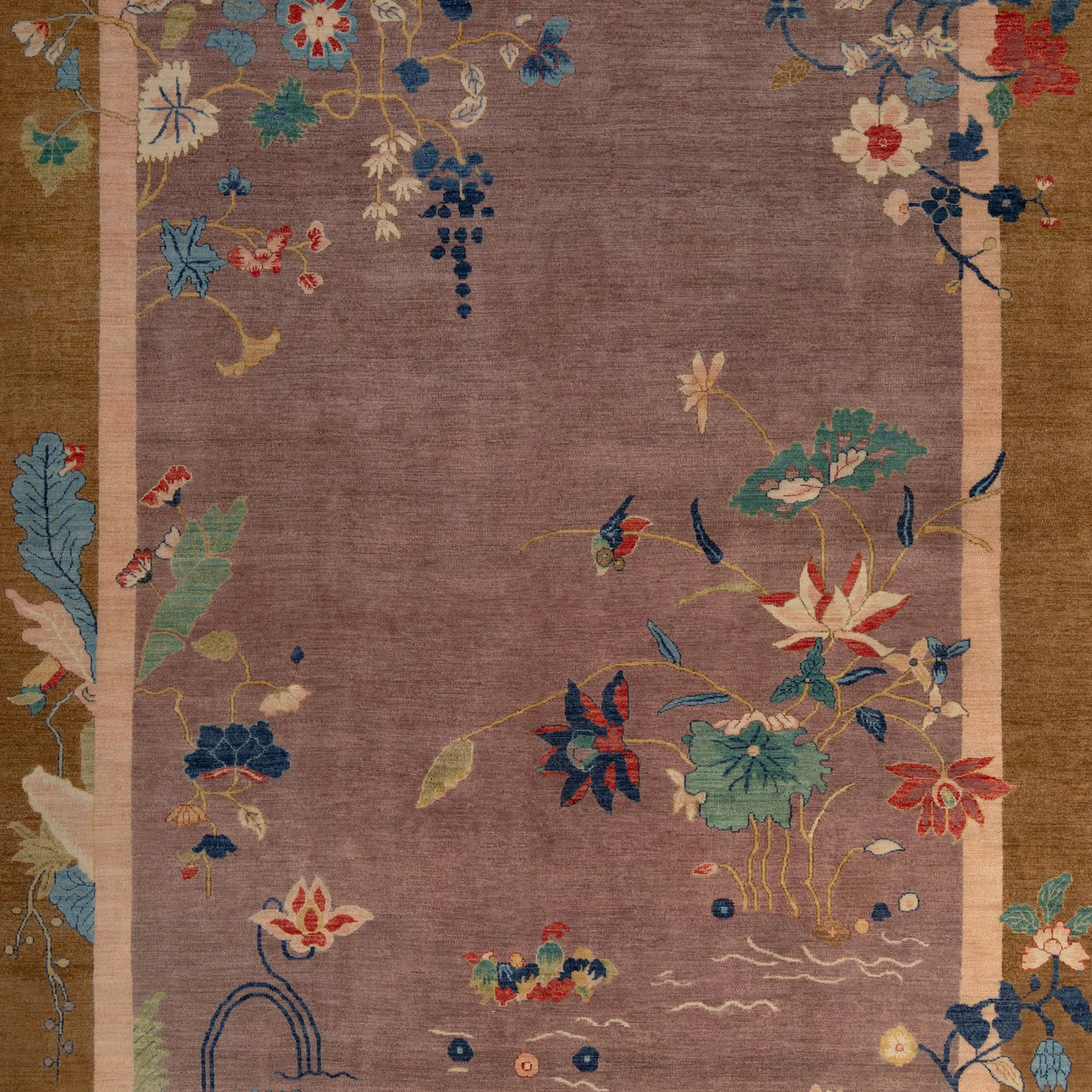 Purple Traditional Art Deco Rug - 8'10 x 11'11