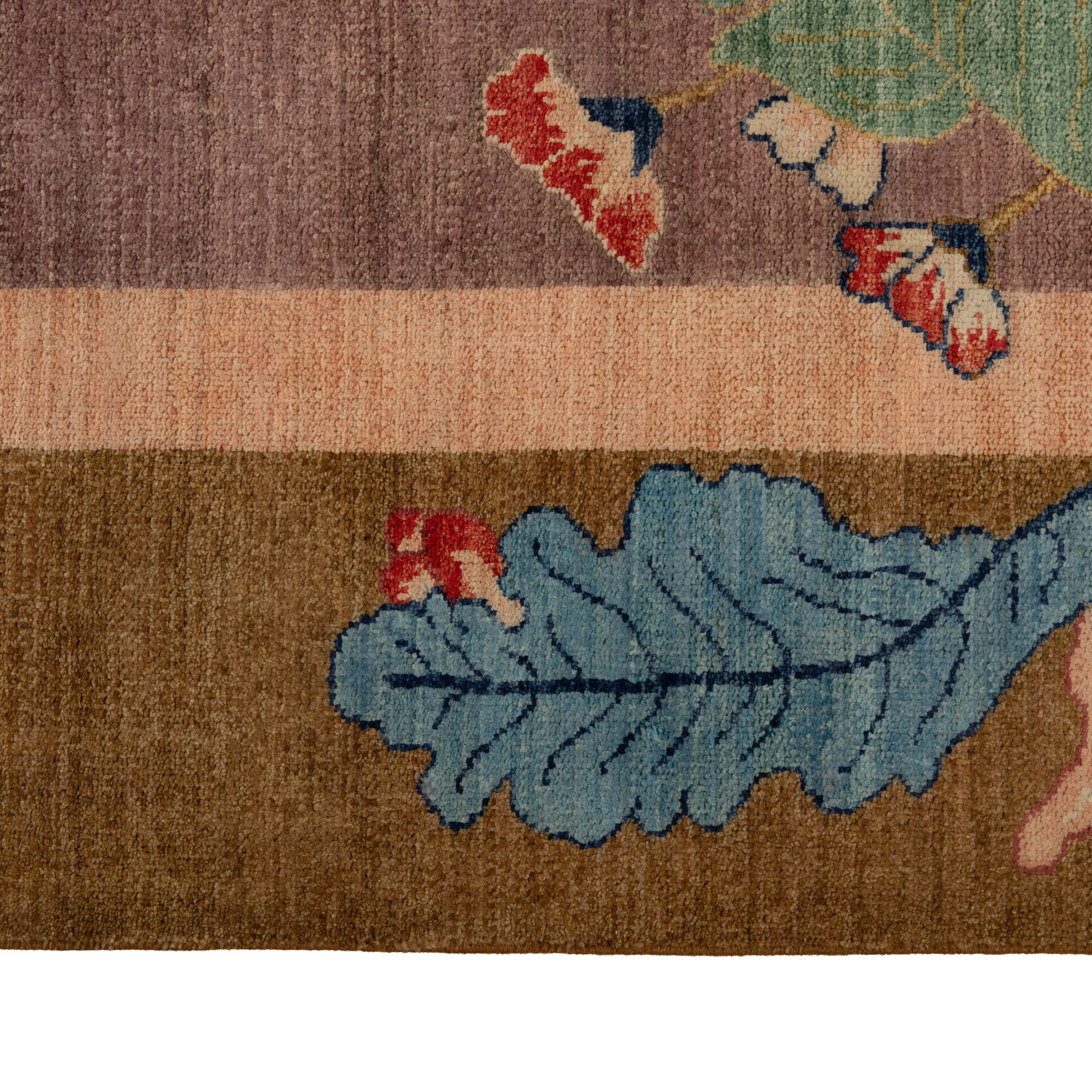 Purple Traditional Art Deco Rug - 8'10 x 11'11