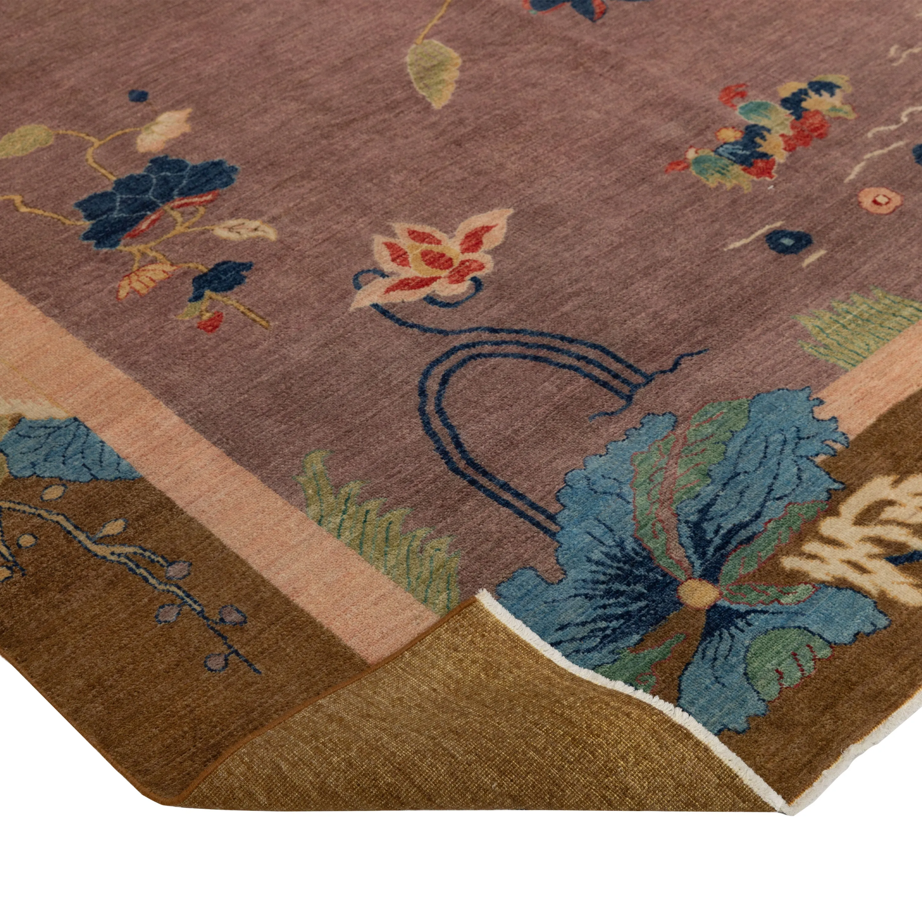 Purple Traditional Art Deco Rug - 8'10 x 11'11