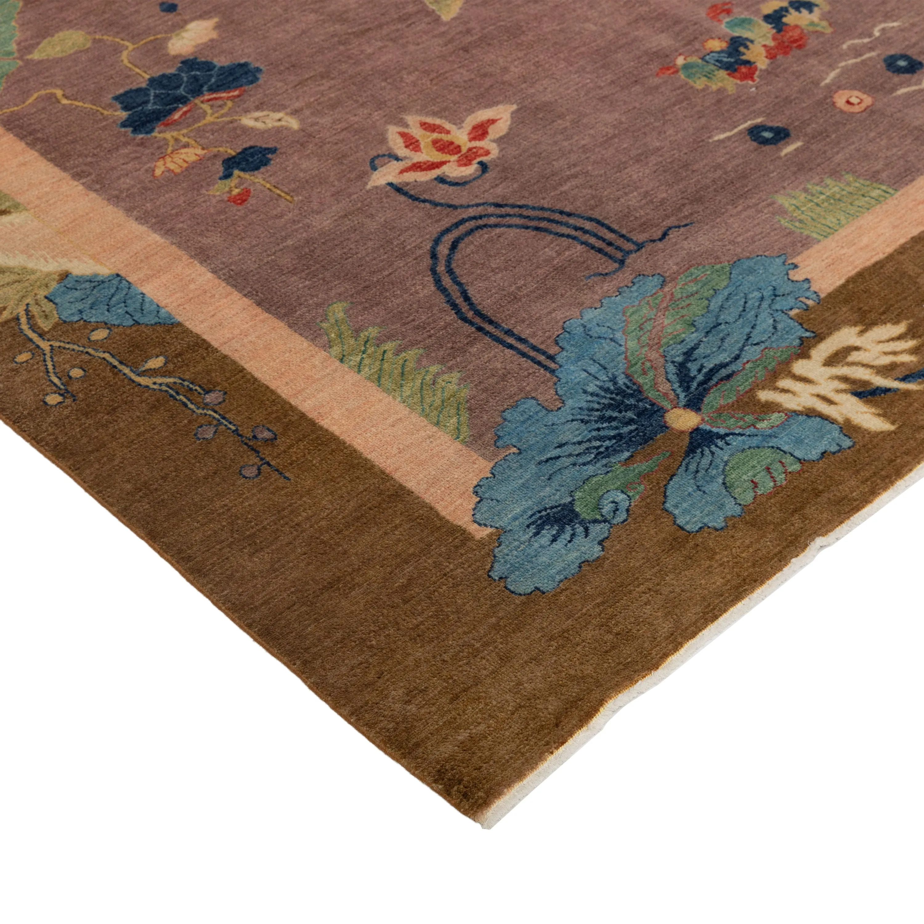 Purple Traditional Art Deco Rug - 8'10 x 11'11