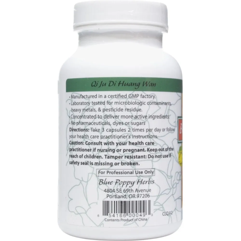 Qi Ju Di Huang Wan 120 capsules by Blue Poppy