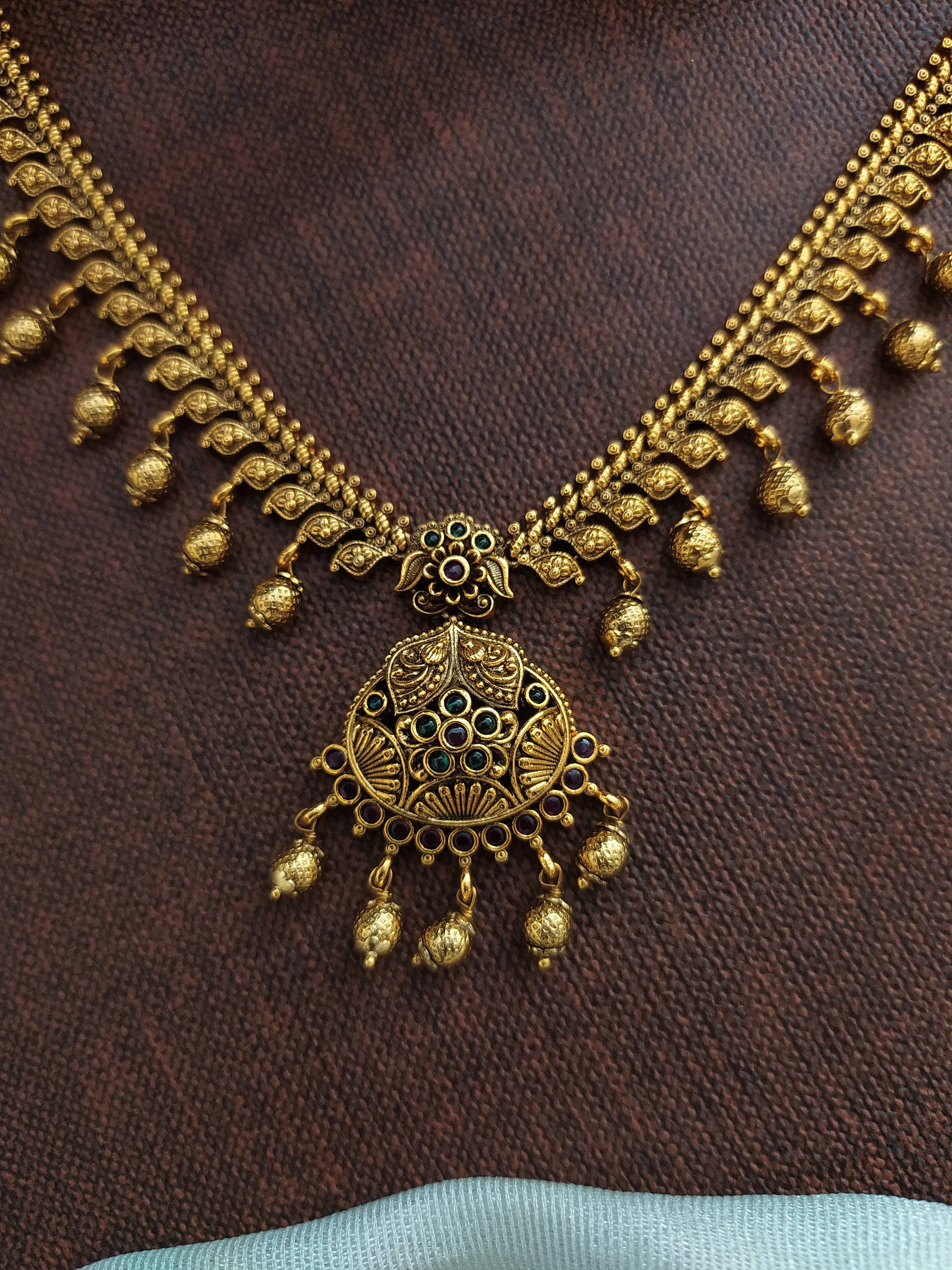 "Antique Necklace with Jhumki"