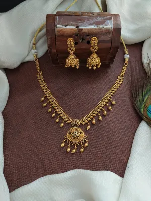 "Antique Necklace with Jhumki"