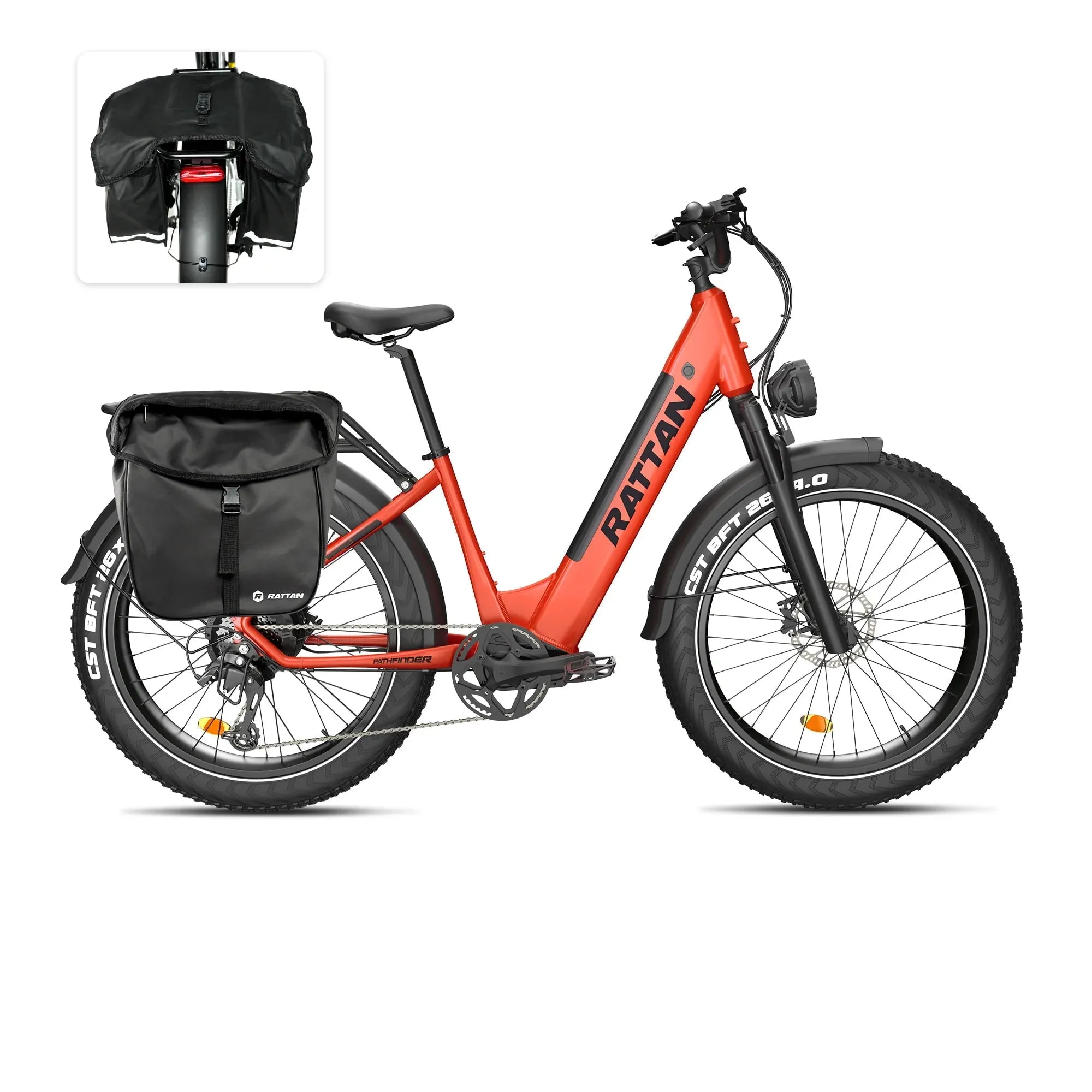 Rattan Frame Double Pannier Accessory Bag
