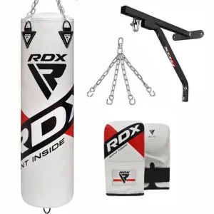 RDX F10 4ft / 5ft 4-in-1 Punch Bag with gloves & wall Bracket Set