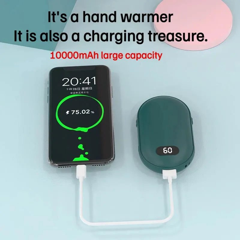 Rechargeable Hand Warmer and Power Bank – Portable Electric Pocket Warmer
